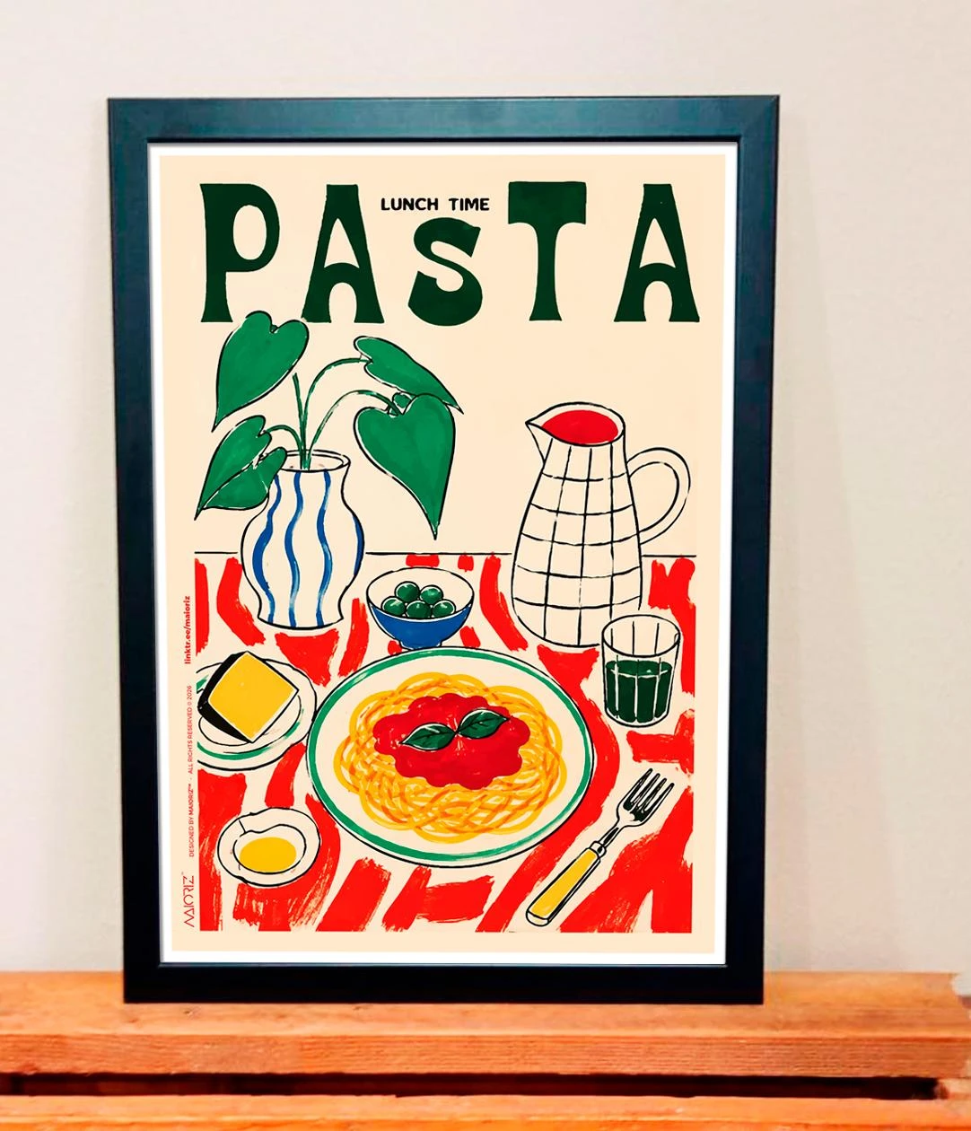 Poster van traditioneel Italiaans eten, mediterrane vintage stijl kunst A3 – photo 4